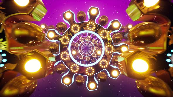 Gold Ornament Tunnel 4k alt