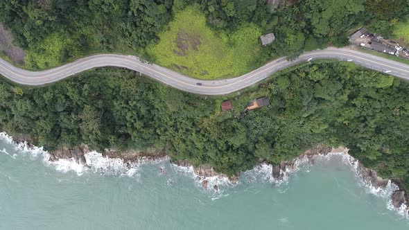 Brazilian Maresias beach landmark. Tropical summer beach.