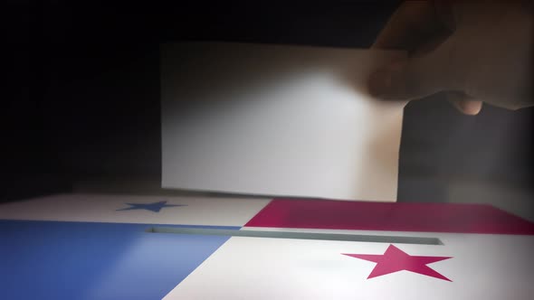 Digital Composite Hand Voting To National Flag OF Panama