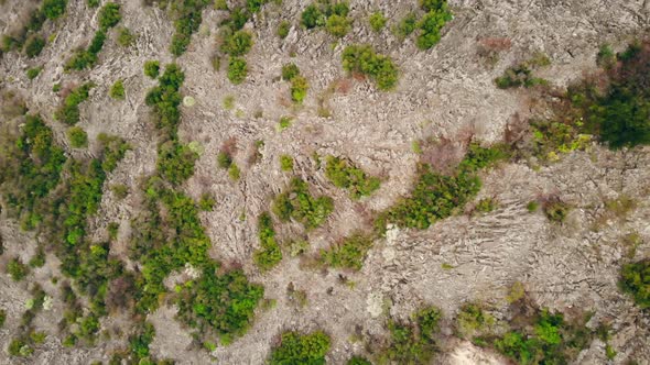 Aerial View on Mountains Background