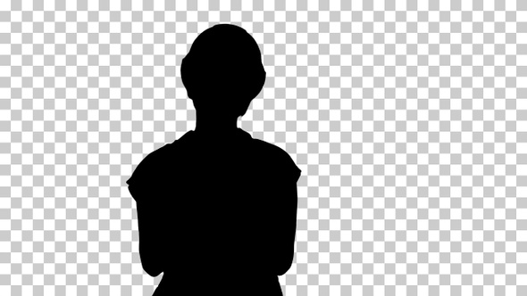 Silhouette  Female wearing , Alpha Channel alt