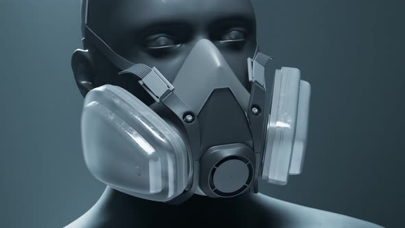 Concept of a respiratory protective mask. COVID protection. How to wear a mask.