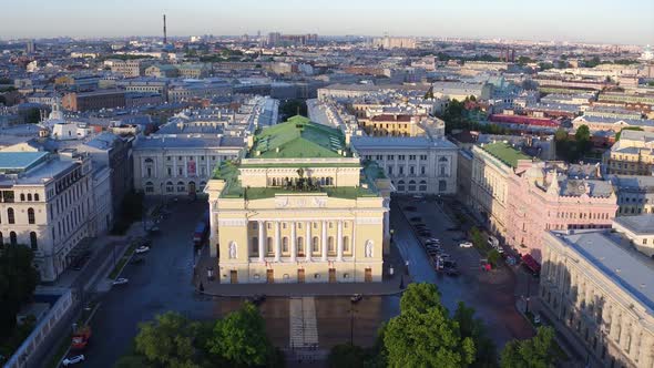 Aerial View Alexandrinsky Theatre, St.Petersburg