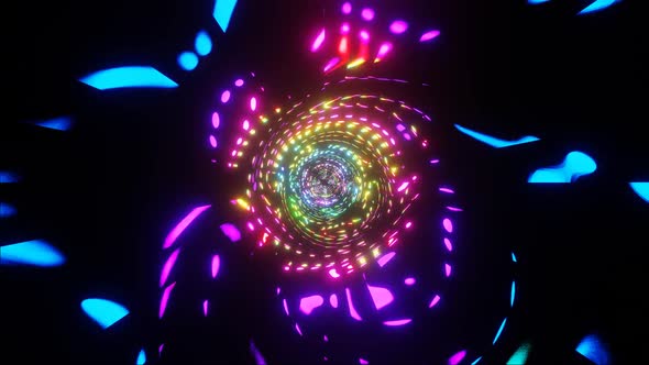 HD 3D animation. Abstract futuristic geometric shapes background