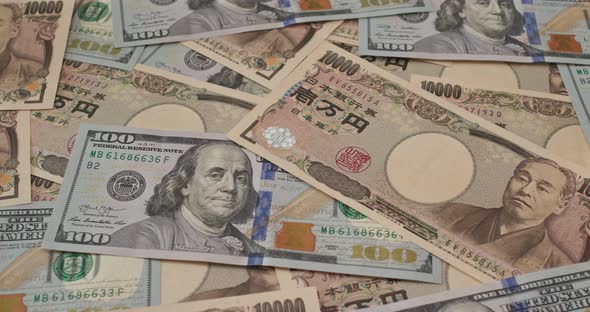 Japanese yen and USD