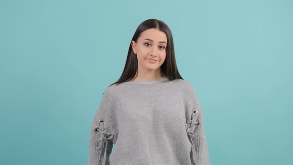 Close Up of an Annoyed Girl Making Face Palm Gesture, Feeling Bored.