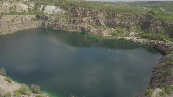 Radon Lake Near Southern Bug River in Mihiia Village Ukraine