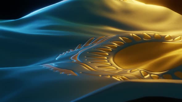 Kazakhstan - Stylized Flag