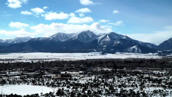 Clouds moving over Buena Vista and Mount Princton, time lapse