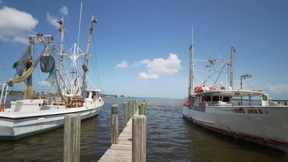 Fishing And Shrimp Boats At A Marina Matlacha Fl Usa