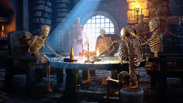 A Fun Party At The Ancient Skeletons