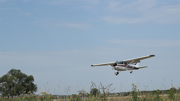 Small Plane Coming to Land