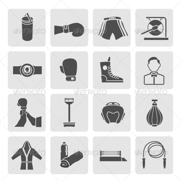 Set of Boxing Icons