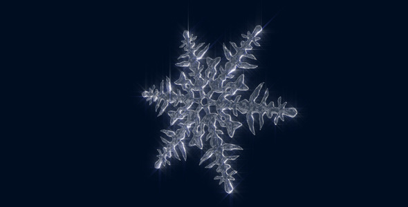 3D Icy SnowFlake Loop