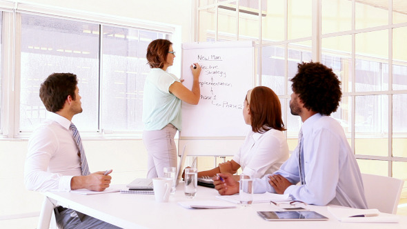 Businesswoman Giving Presentation 1