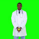 Happy Young Doctor Showing Camera An Apple 3 - VideoHive Item for Sale