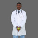 Happy Young Doctor Showing Camera An Apple 5 - VideoHive Item for Sale