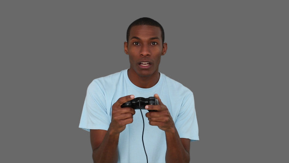 Casual Young Man Playing Video Games 3