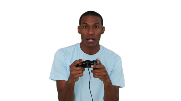 Casual Young Man Playing Video Games 4