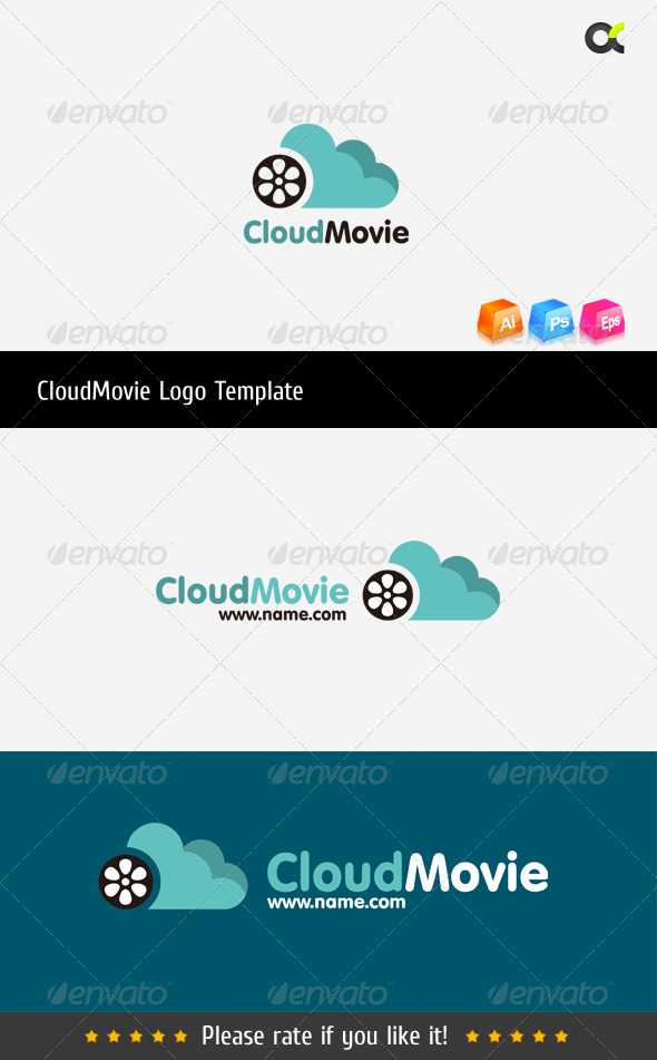 CloudMovie Logo Template