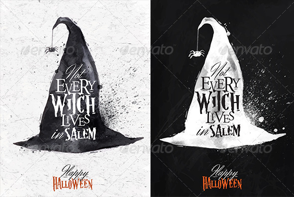 Witch Hat Halloween Poster