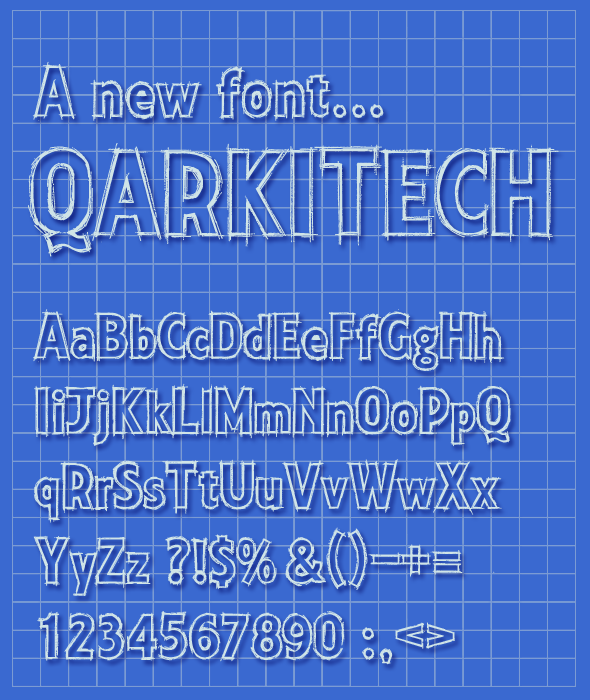 Qarkitech Lettering, Blueprint Minimal Style