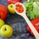 healthy food (vegetables, fruits) vs pills concept - VideoHive Item for Sale