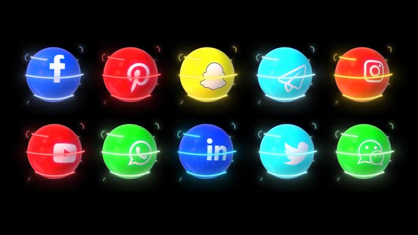 Colorful Social Media Icons