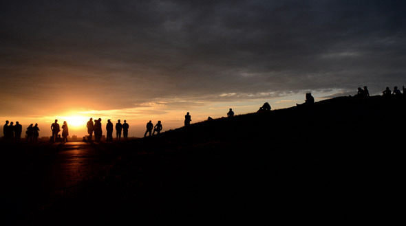 Sunset and People Silhouette