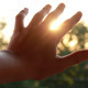 Kid Looking To The Sun Through Fingers - VideoHive Item for Sale