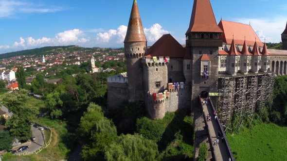 Aerial View Of An Old Castle 2