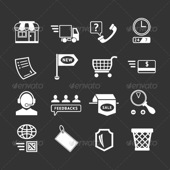 Set Icons of Shopping and E-commerce