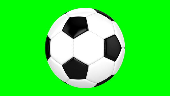 Soccer Ball On A Green Background