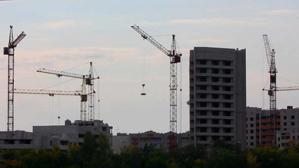 Construction Cranes Working alt