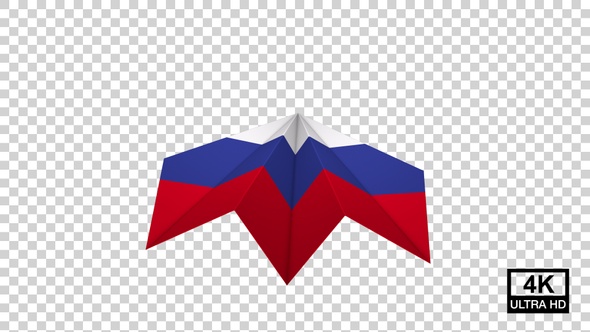 Paper Airplane Of Russia Flag