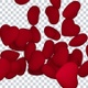 3D Hearts Transition With Transparent Background Alpha Channel 4K  - VideoHive Item for Sale