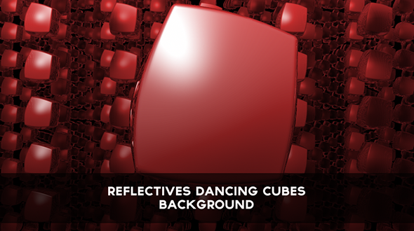 Reflectives Red Dancing Cubes Background 