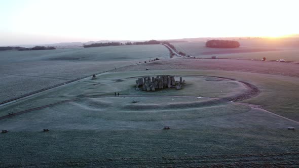 Stonehenge at sunrise rotate clip9