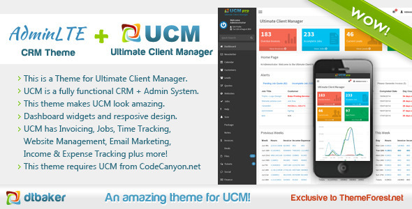 Motyw UCM: AdminLTE CRM