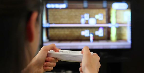 Teenager Girl with Games Console 2