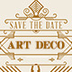 Wedding Save the Date Post Card - Art Deco 04 - GraphicRiver Item for Sale