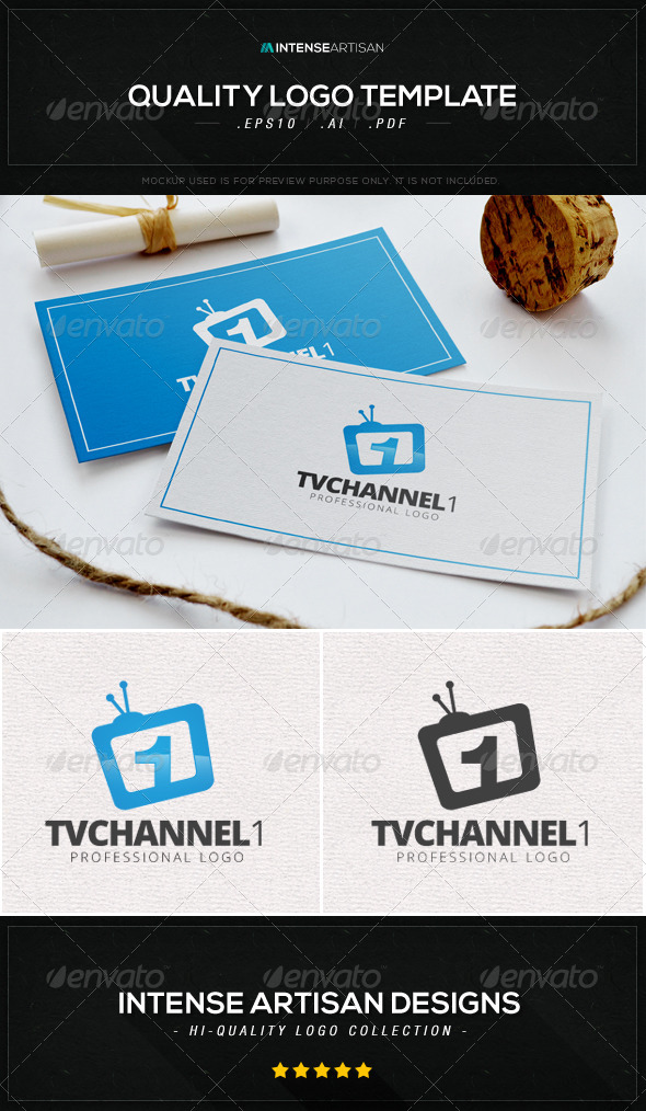 TV Channel 1 Logo Template