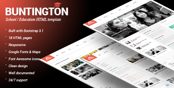 Buntington - Education HTML Template