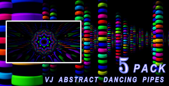 VJ Abstract Dancing Pipes 5 Pack