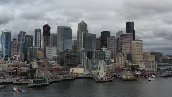 Seattle Downtown Aerial Pan