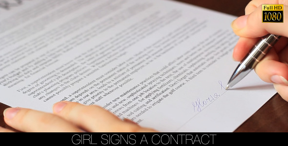 Girl Signs a Contract 3