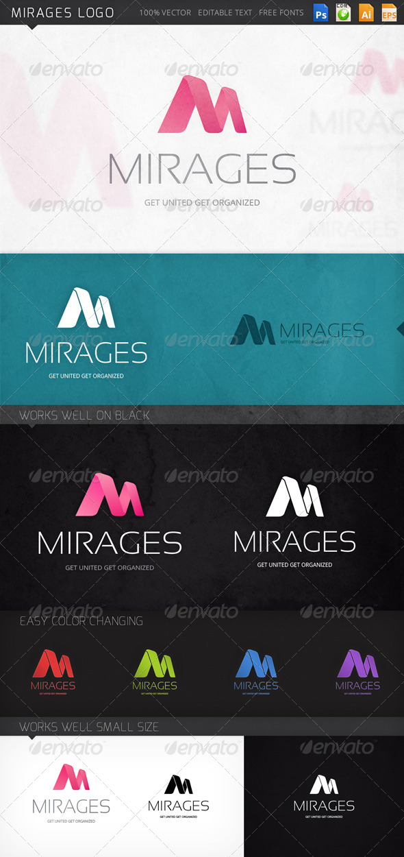 Mirages Letter M Logo Template