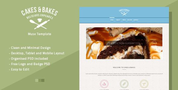 Cakes & Bakes - Muse Template
