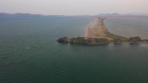 Aerial View of the Nazimov Sand Spit Russia