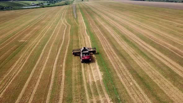 Aerial View of Summer Harvest